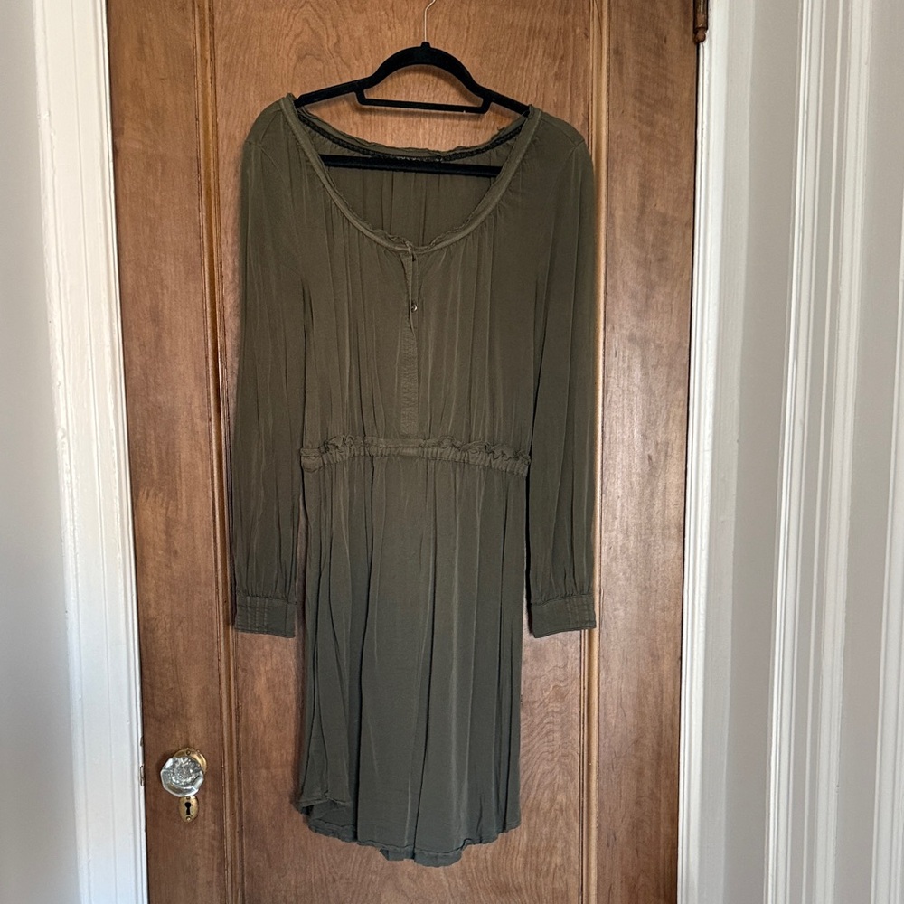 HOLDING HORSES Olive Long Sleeve Dress